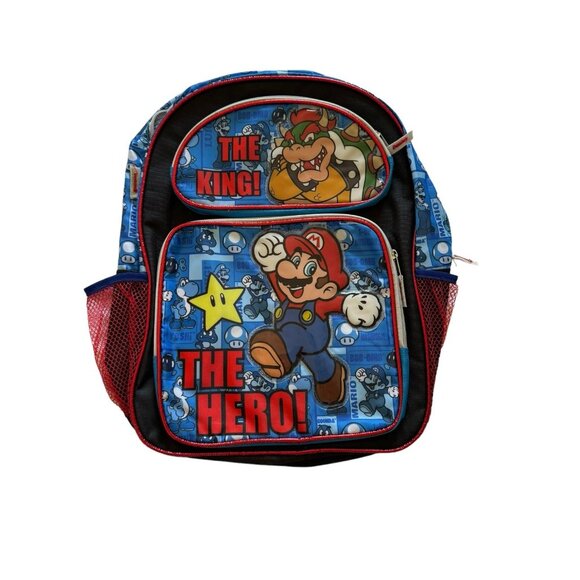 NEW Nintendo Super Mario 16 inhces Large Backpack Bag Bowser King The Hero 2012 - Picture 1 of 7